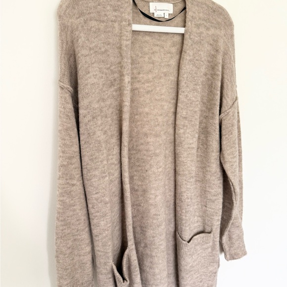 Anthropologie Tan Cardigan Sweater with Relaxed Fit - Picture 2 of 4